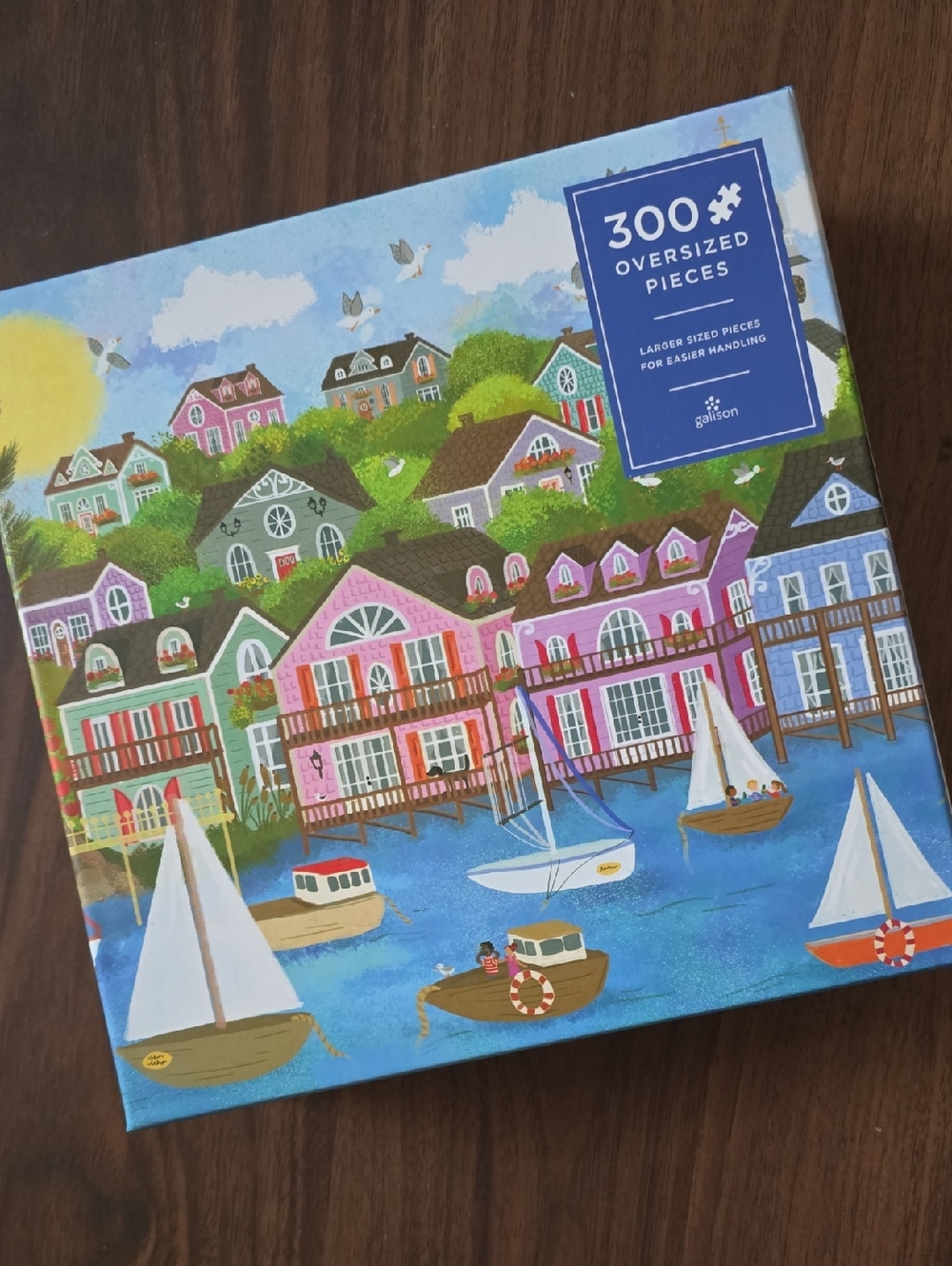 Galison Harbor By The Sea 300-Piece Oversized Coastal Puzzle
